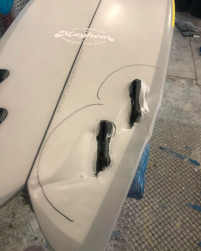 Surfboard_-_Fin_Box_Repair_and_Upgrade_-_Before